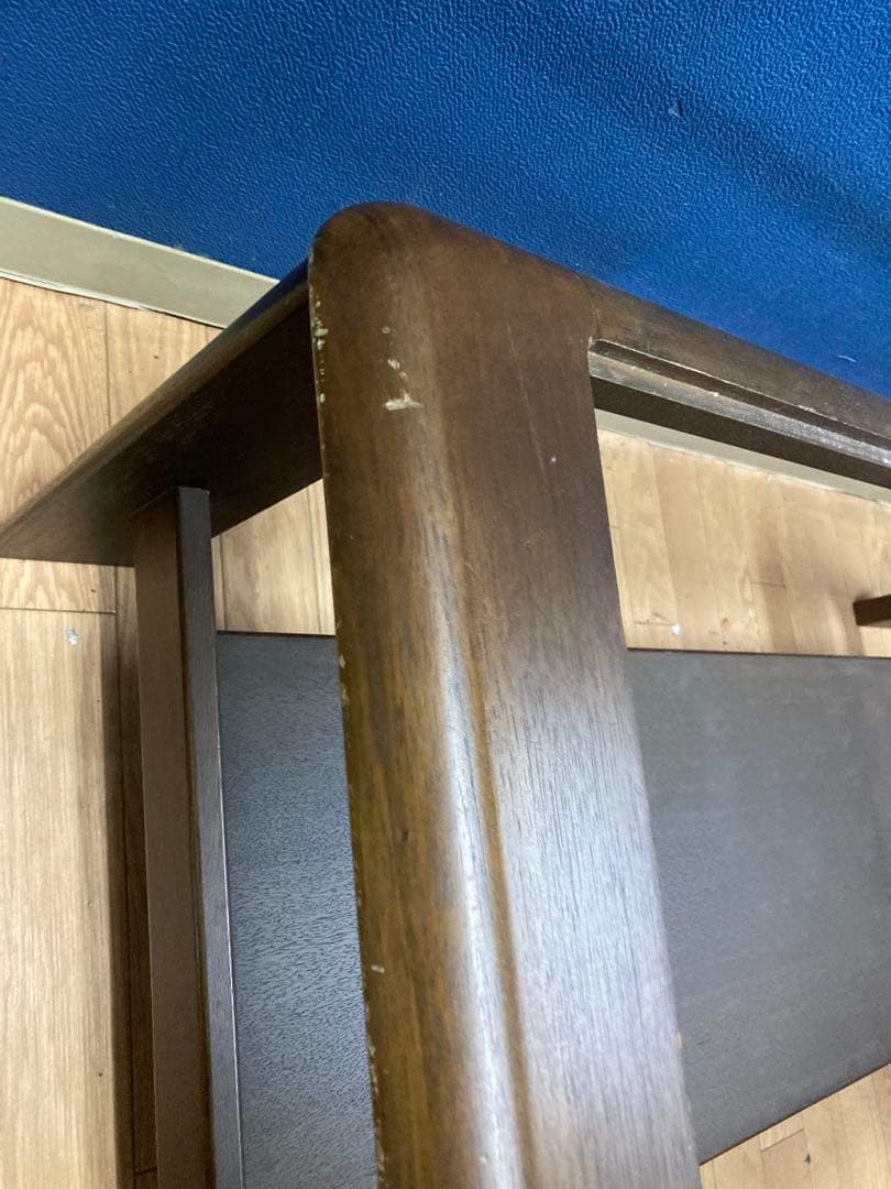 マルニ　ガラステーブル　センターテーブル　アンティーク調　レトロ　木製　茶系