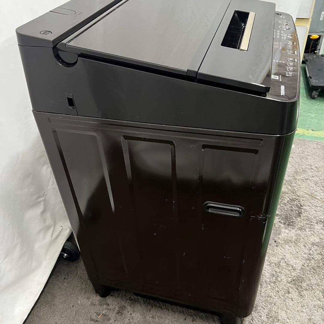 888a⭕️洗濯機　東芝　ザブーン　大容量　10キロ　安い　中古　設置無料　木目調