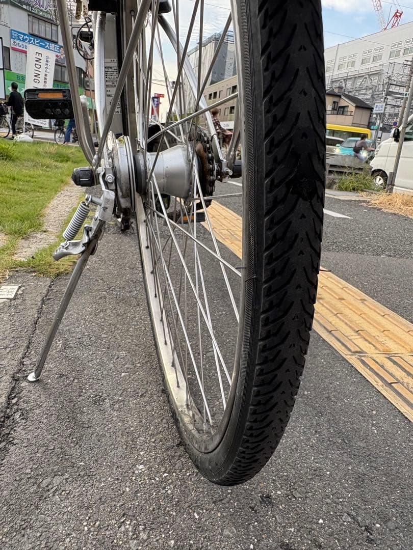 中古 27㌅5段変速Panasonic電動アシスト自転車　8.9Ah4点灯大阪