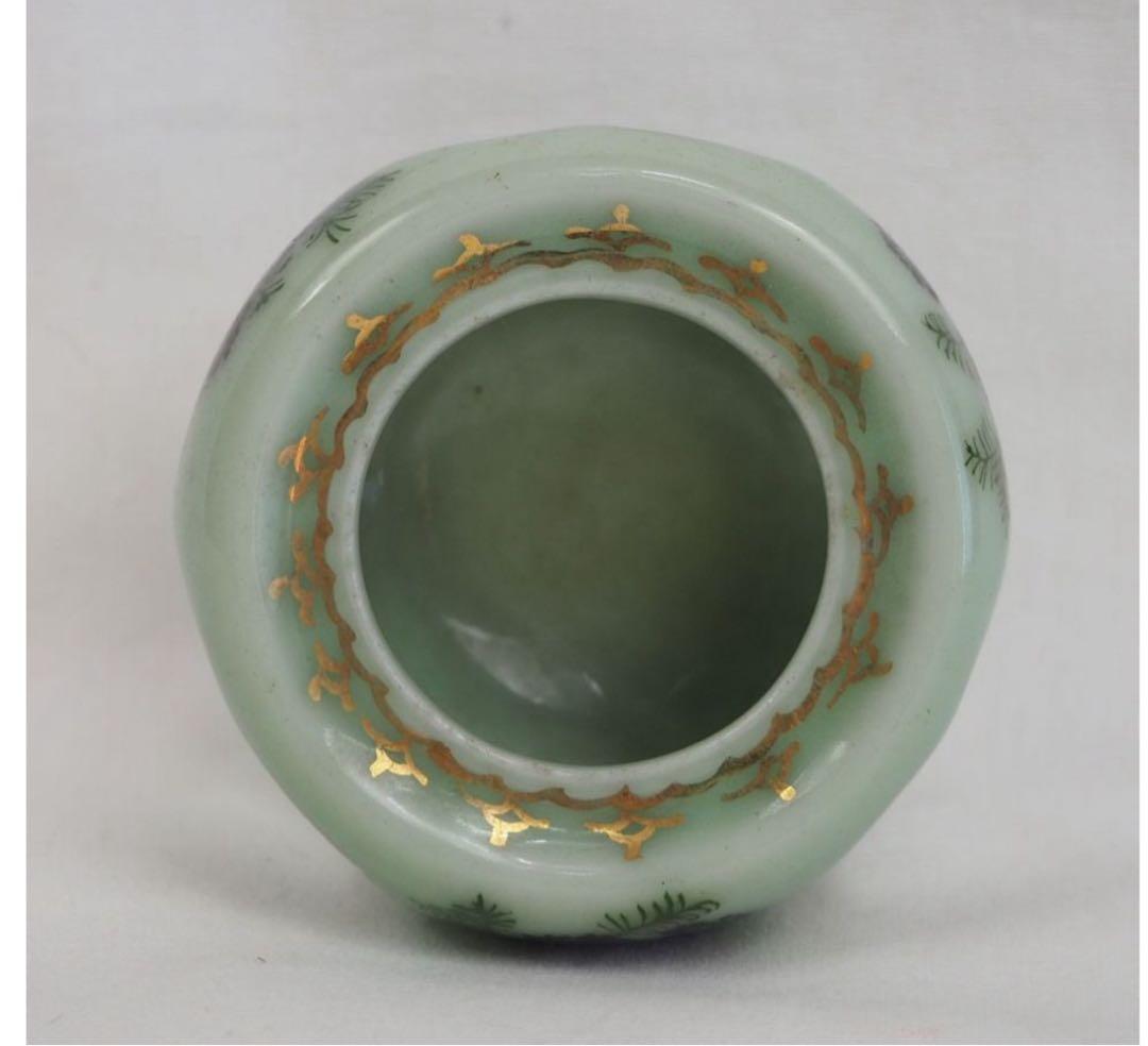 送料無料　明治時代　伊勢海老文青磁蓋置　検/楽山紫砂九谷備前萩焼常滑宝生伊万里骨