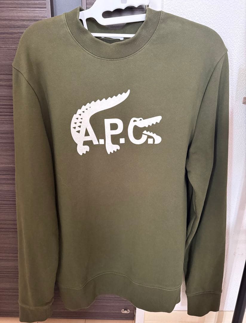 A.P.C. LACOSTE トレーナー Sサイズ オリーブ