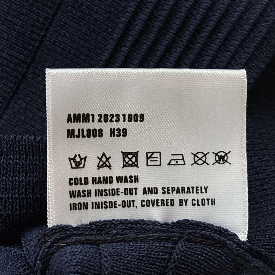 miu miu ノースリーブVネックニットワンピース　ネイビー　ミニ丈　タイト