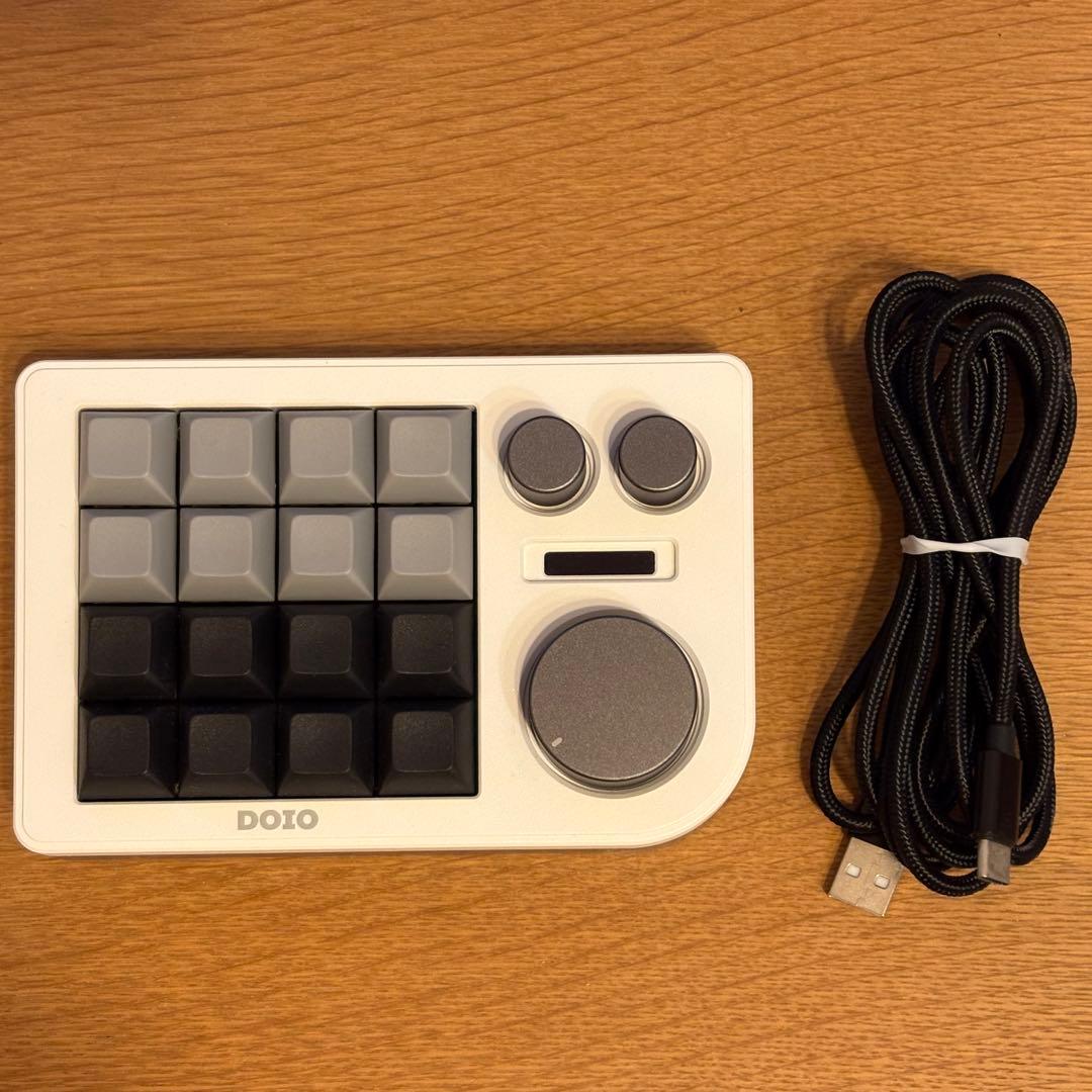 DOIO KB16 ホワイト 左手デバイス キーボード マクロパッド 本体