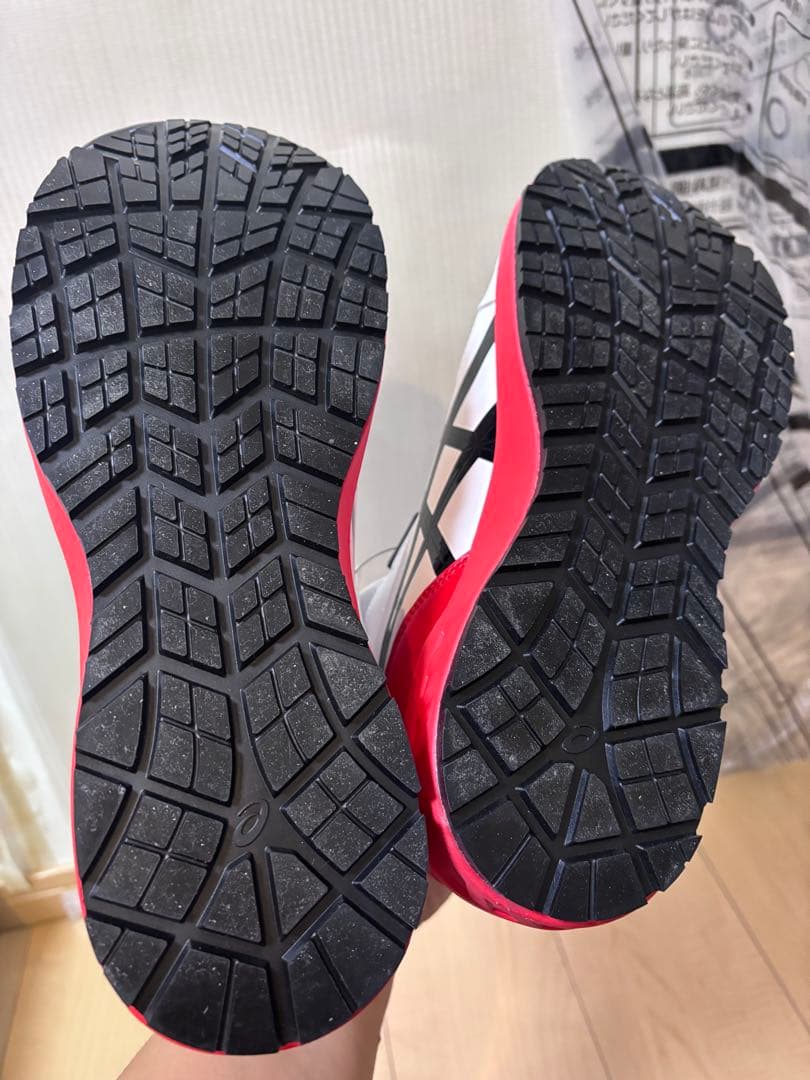 ASICS BOA 安全靴 ホワイト/レッド　CP304