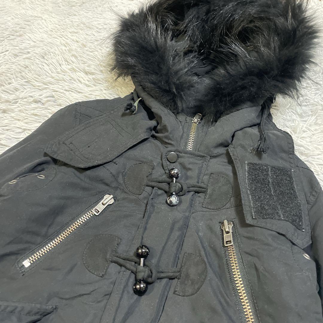 Y2K アーカイブ　グランジ SLY N-3B ファー　モッズコート　ギミック