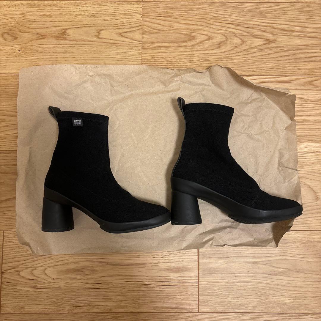 【美品】GIMMER ブラック サイドゴアブーツ 中ヒール　Gore-tex仕様