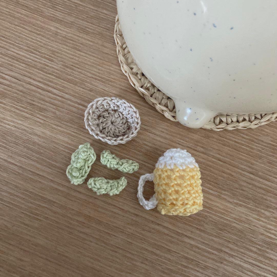 しろくま貯金箱　ビールと枝豆　2点セット