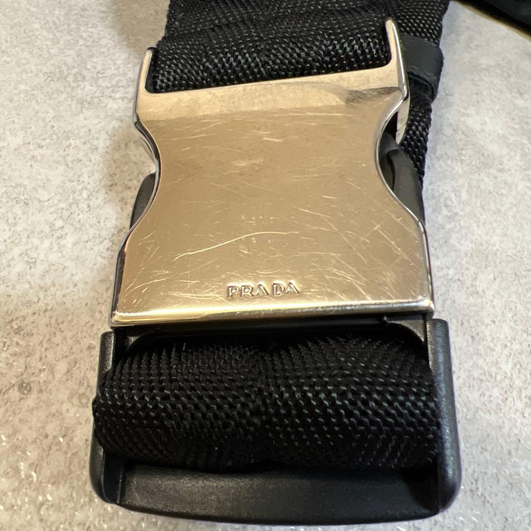 PRADA ブラック ボディバッグ 黒 ナイロン ウエストポーチ