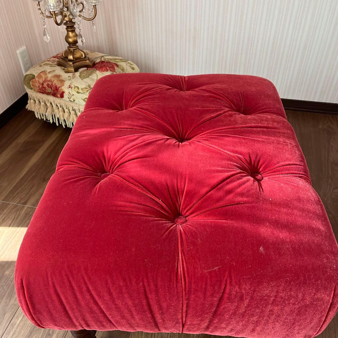 スツール　オットマン　シャンデリアランプ3点　引き取り限定