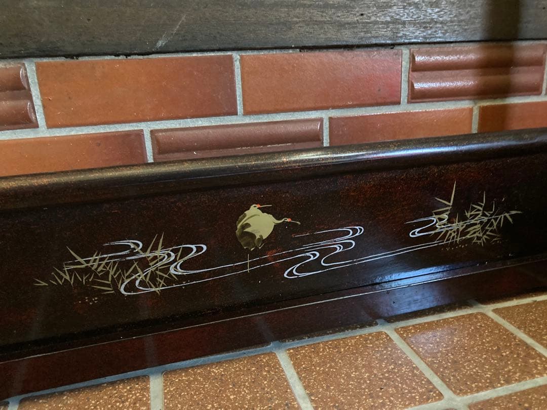 稀少 古道具 当時物 無垢材 木製 衣紋掛け 衣桁 着物掛け 高さ137cm 鶴