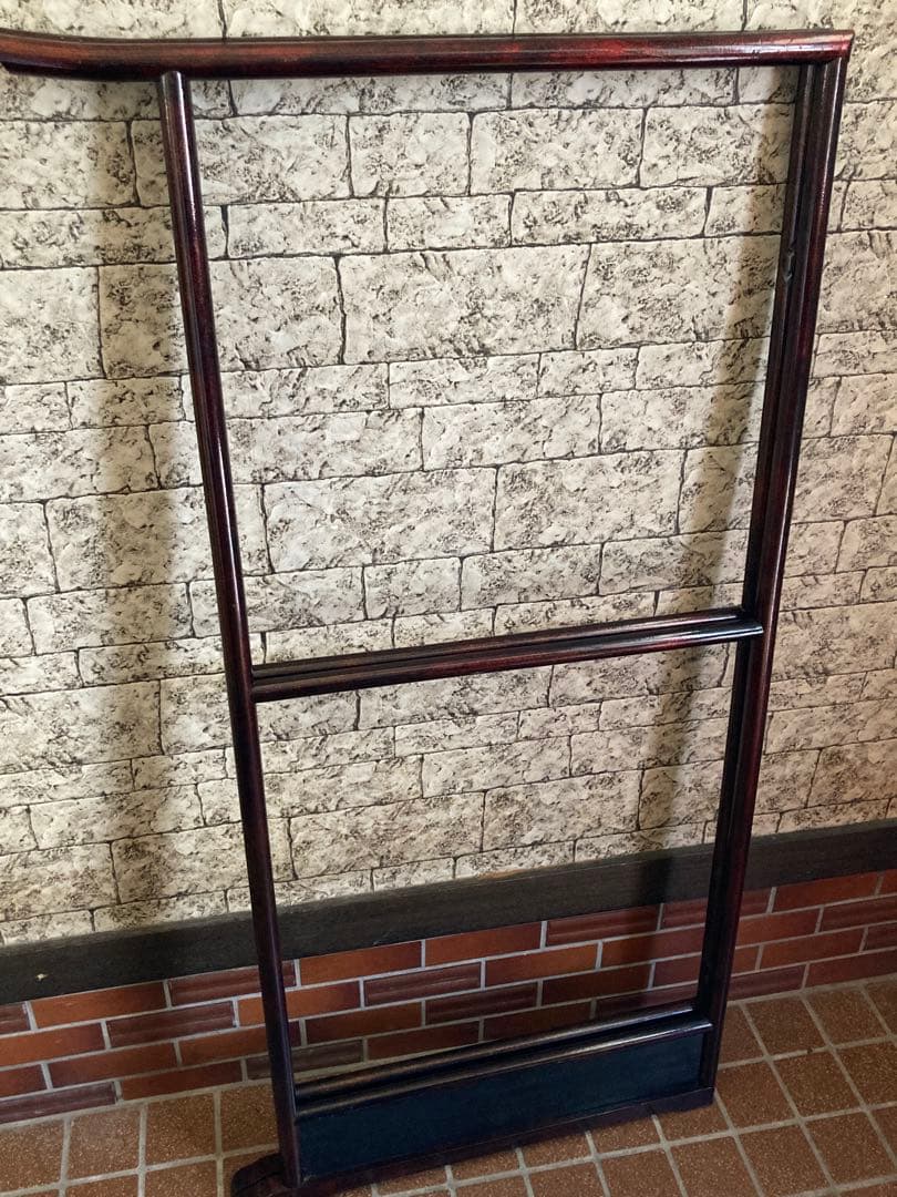 稀少 古道具 当時物 無垢材 木製 衣紋掛け 衣桁 着物掛け 高さ137cm 鶴