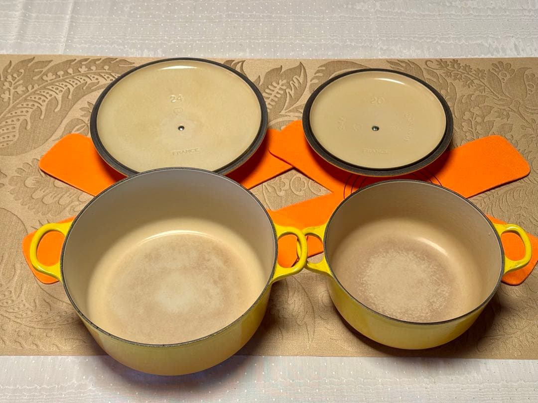 Le Creuset イエロー 両手鍋セット