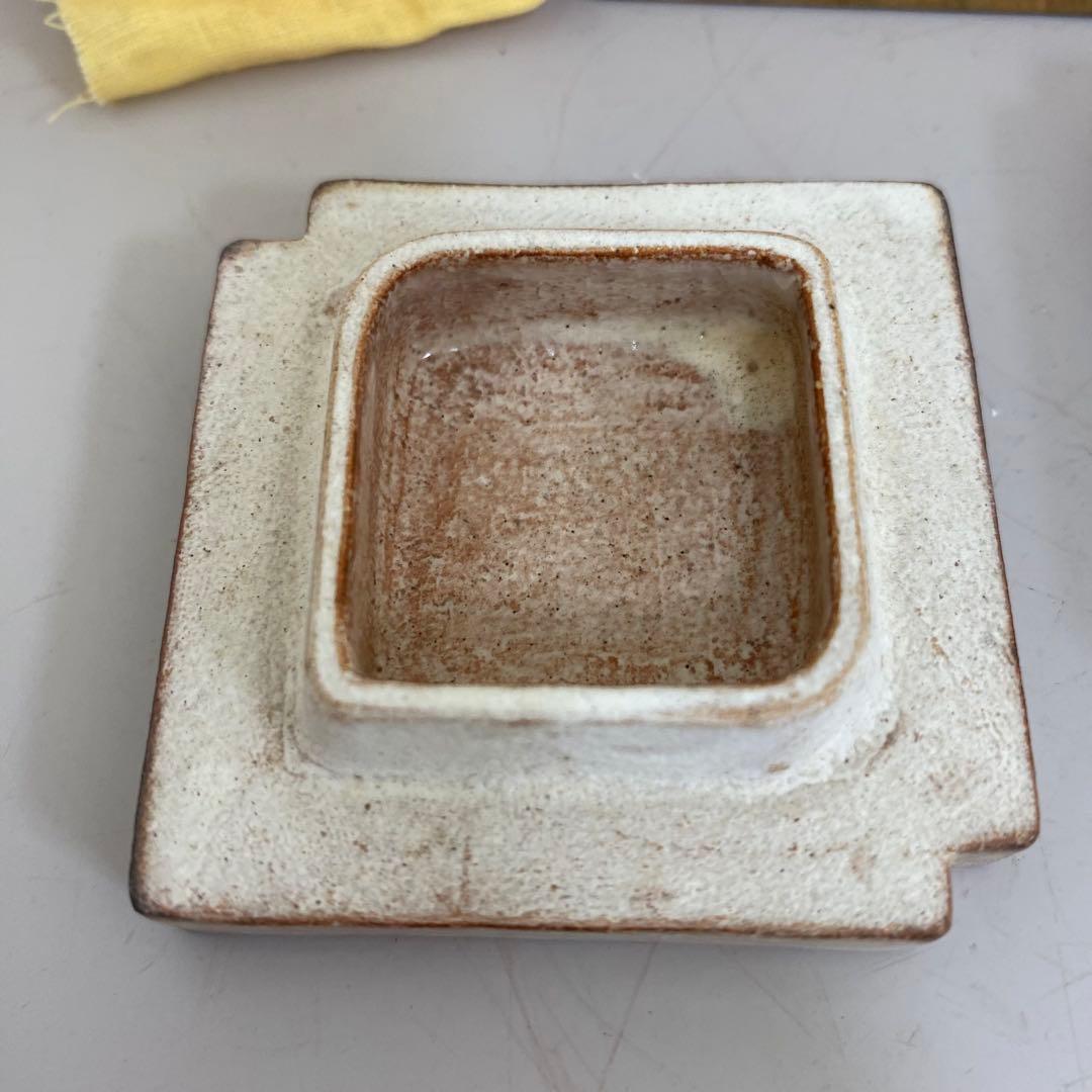 【共箱】萩　御紋香合　十四代　坂倉新兵衛造　布付き　山口県指定無形文化財