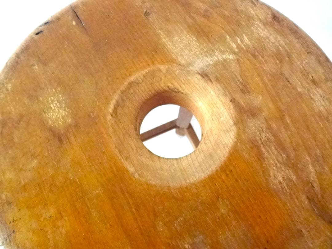 アンティーク　椅子　組紐台　木製品　天然素材　ヴィンテージ　古道具　昭和レトロ