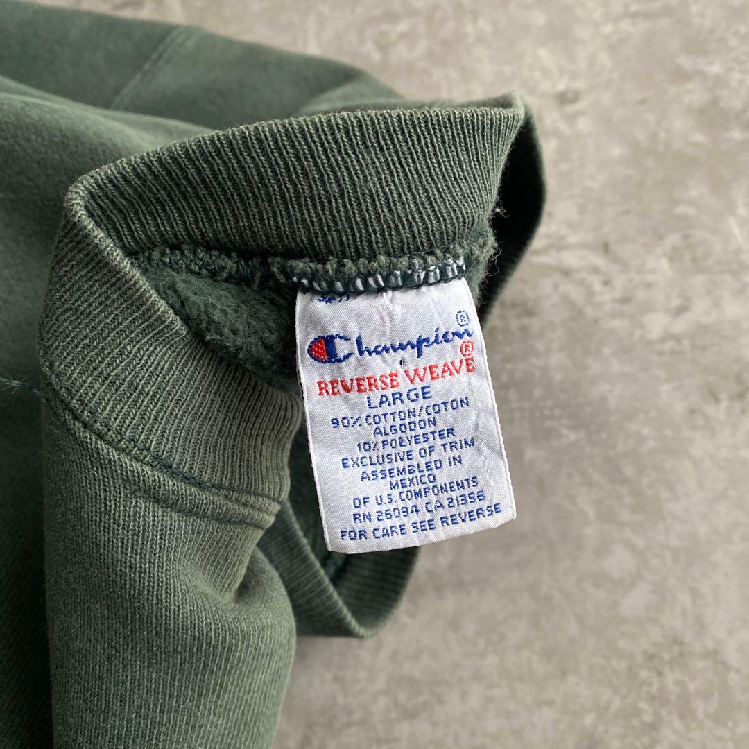 激レア90sチャンピオン珍ピオンですデカ目リバースウィーブLグリーン緑