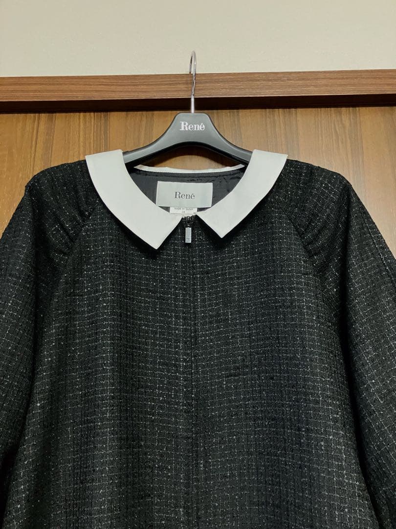 ルネ rene 白襟　ツイード ワンピース