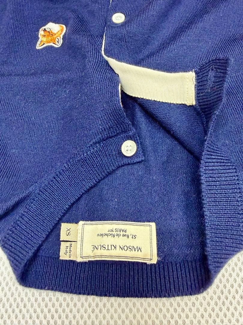 Maison Kitsuné ネイビー FOXヘッドカーディガン XS