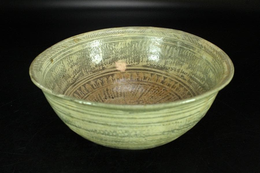 李朝 刷毛目 碗 時代物(K-A391)