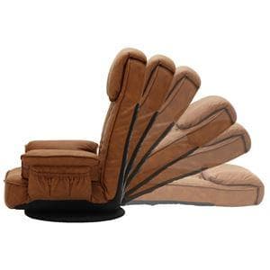 肘付き回転座椅子 グレー 【完成品】