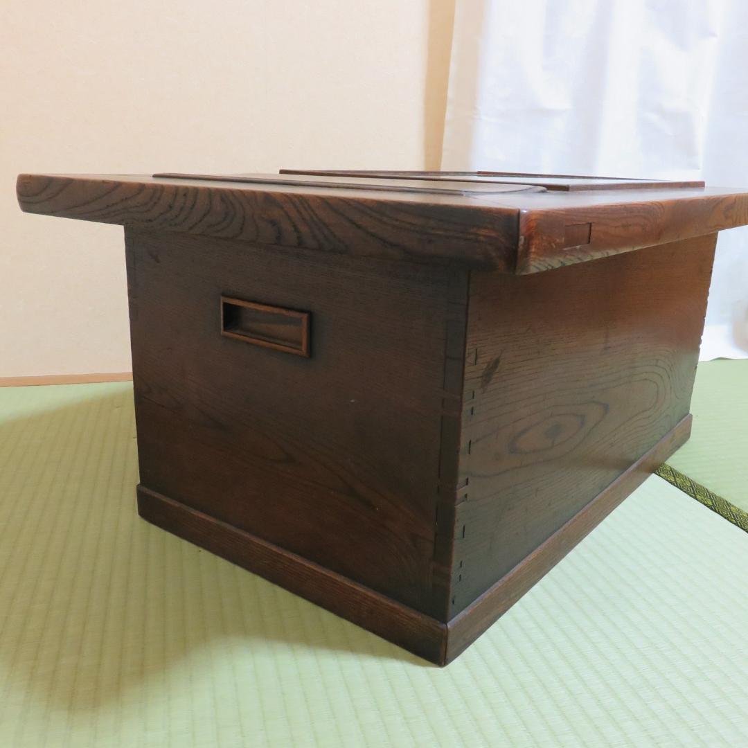 長火鉢 天板ガラス カスタム 蓋つき テーブル ディスプレイテーブル