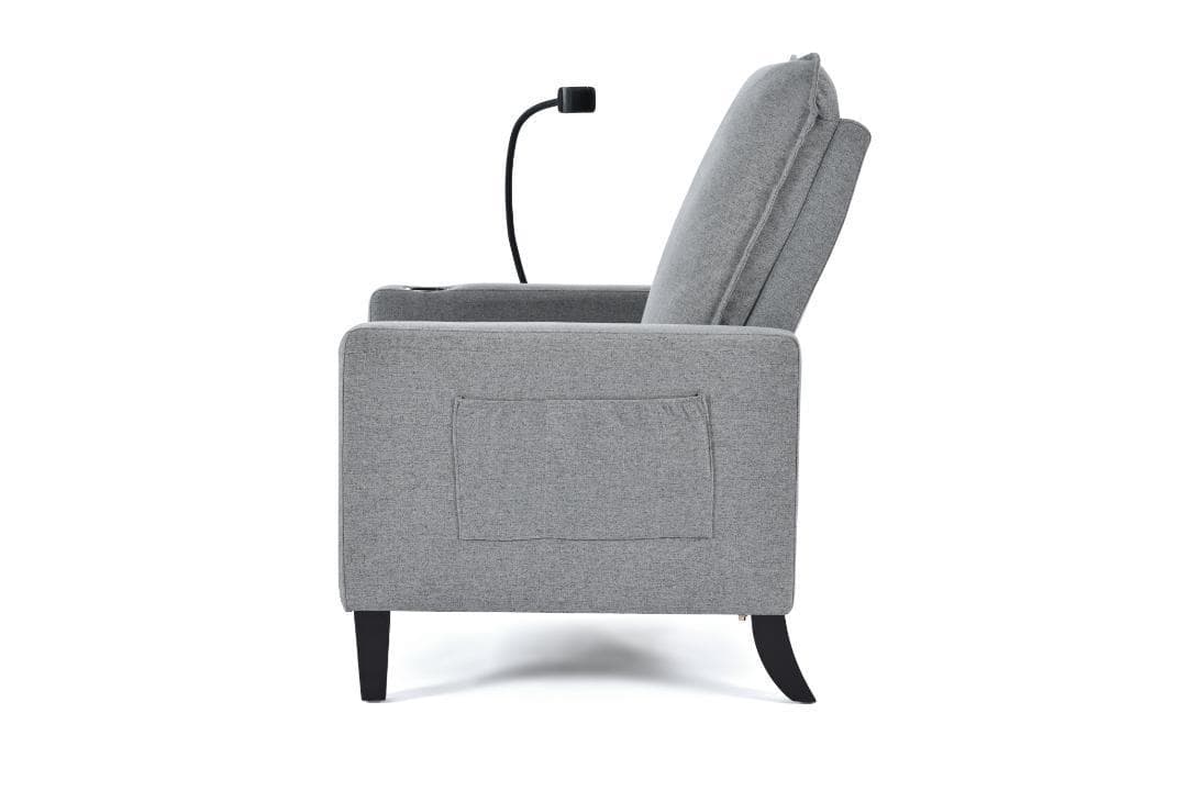 リクライニングソファ リクライニングチェア スマホホルダー カップホルダー付き