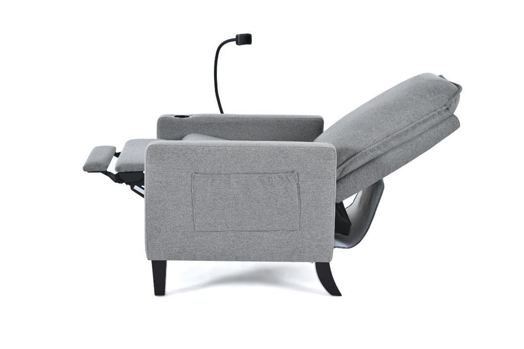 リクライニングソファ リクライニングチェア スマホホルダー カップホルダー付き