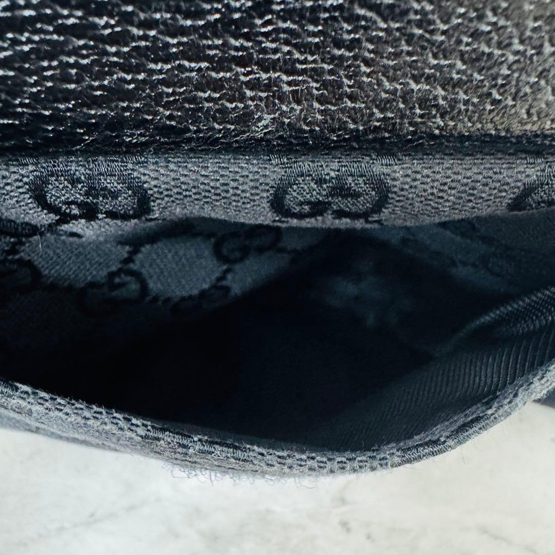 ✨GUCCI✨グッチ✨GG柄✨ロゴ✨ブラック✨ヴィンテージ✨ウエストポーチ✨