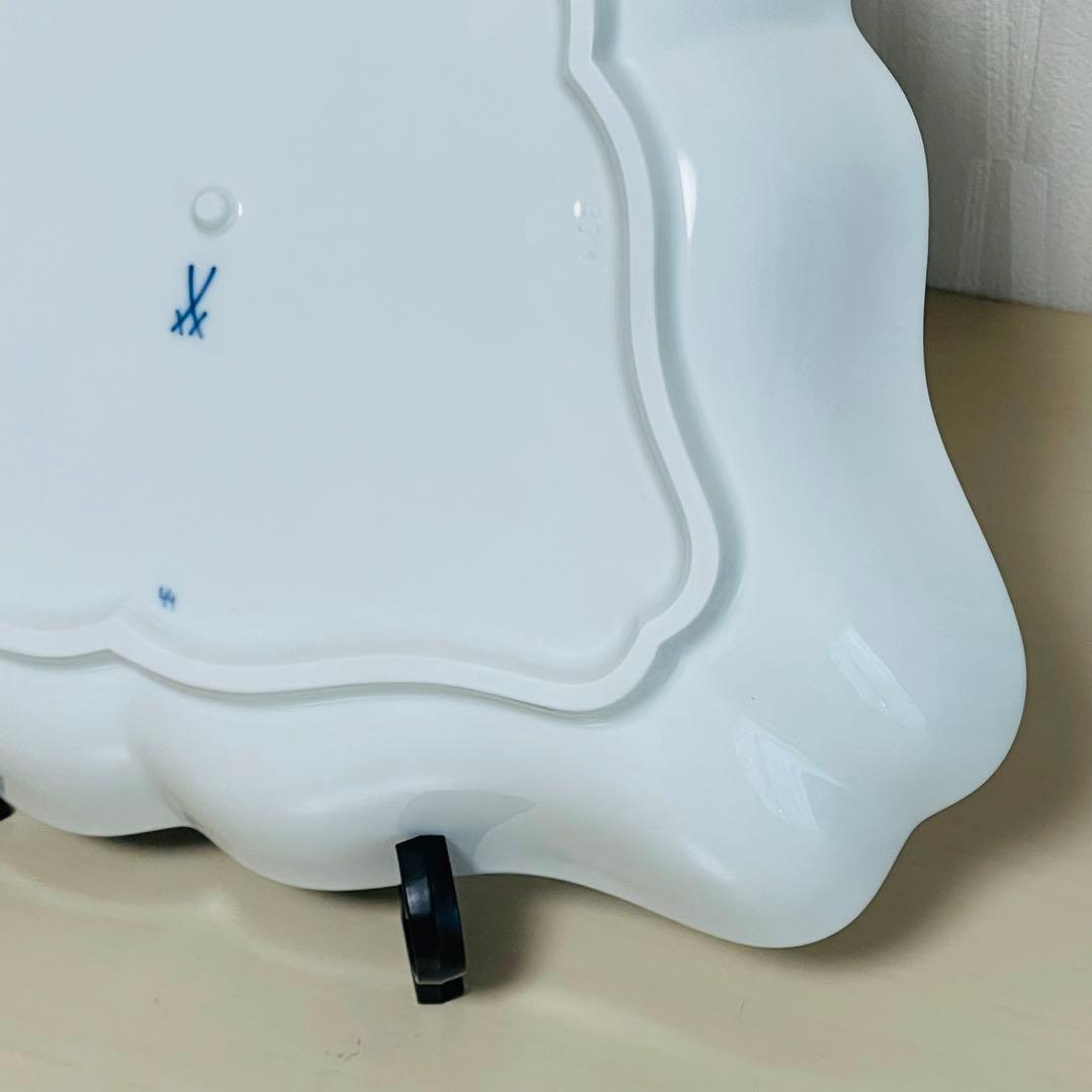 未使用 Meissen マイセン ブルーオニオン トライアングル プレート 三角