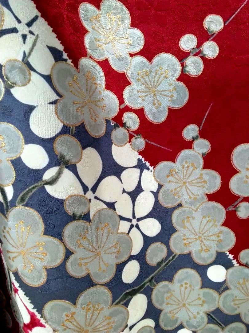 振袖フルセット、正絹、成人式、重ね衿帯揚げ帯締め、西陣袋帯、襦袢、岩田専太郎落款