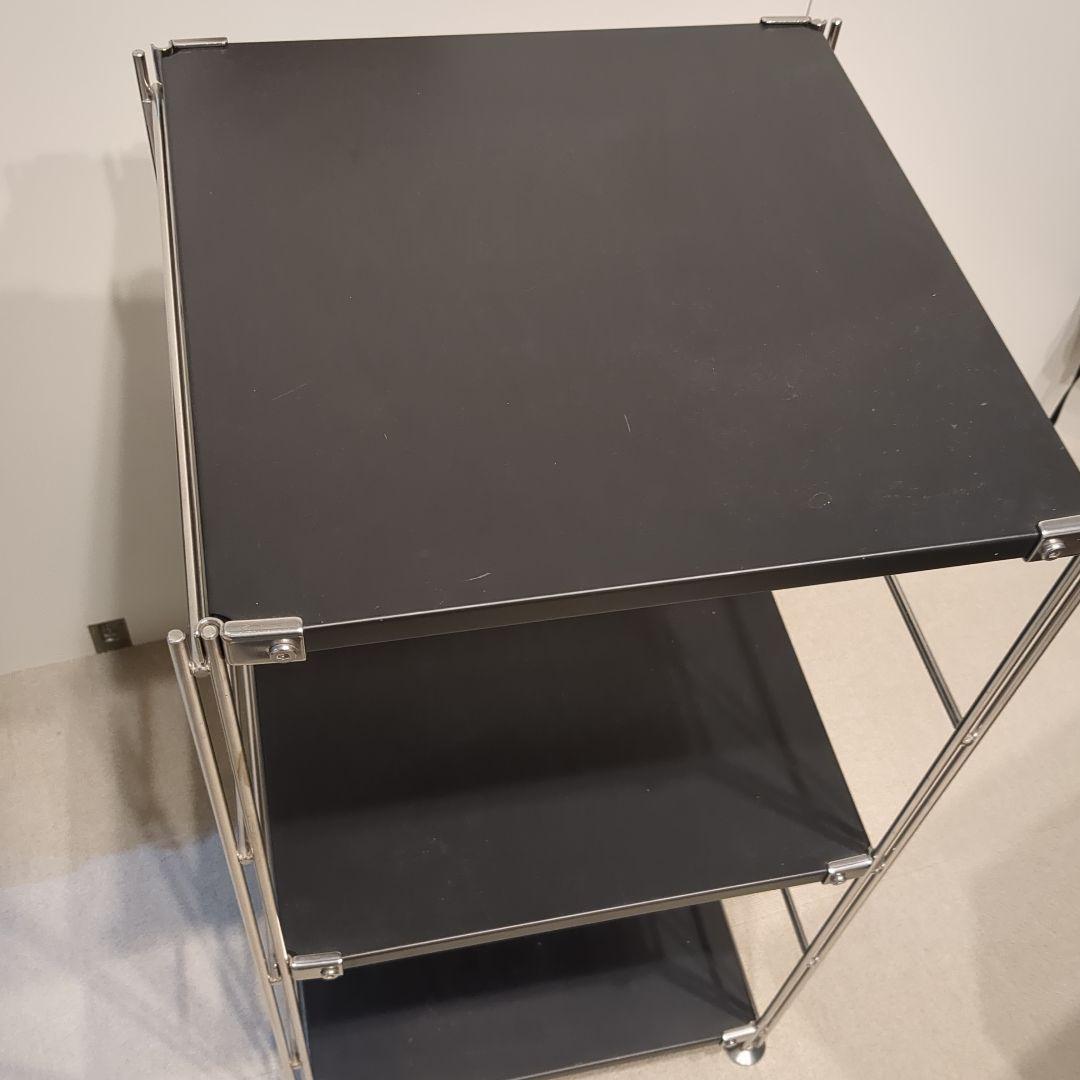 無印　ブラック　ステンレス　ユニットシェルフ