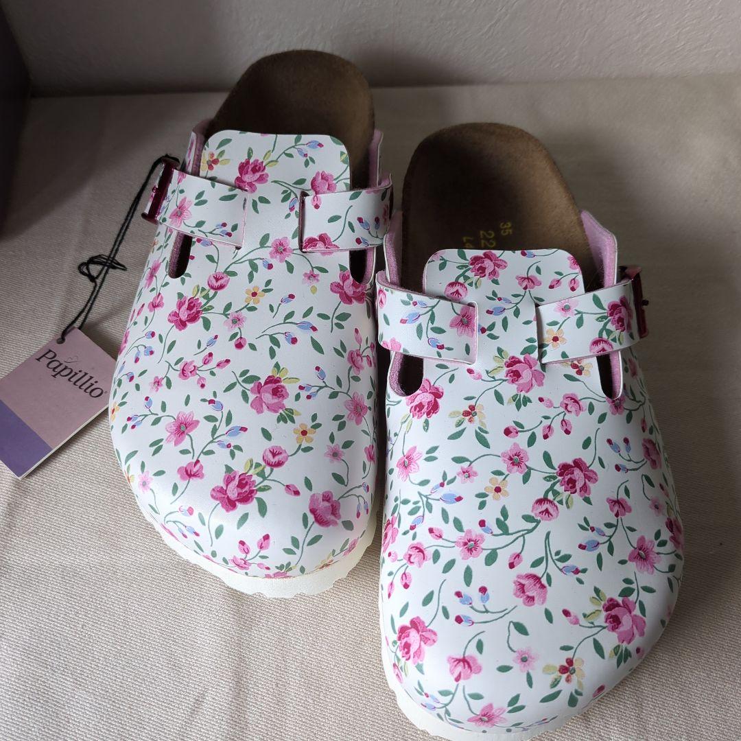 ビルケンシュトック/22.5cm/35/ボストン/パビリオ花柄/新品未使用