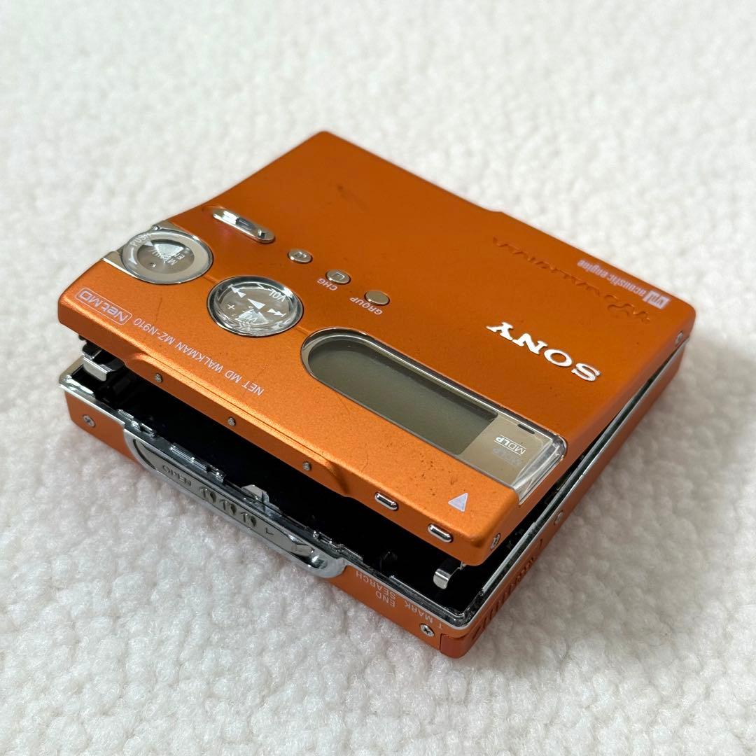 SONY MZ-N910 ポータブルMDレコーダー　オレンジ　ソニー