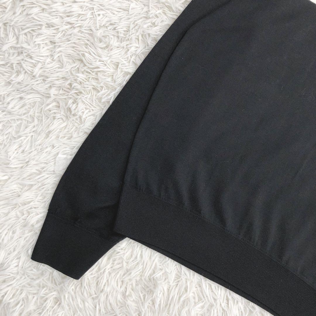 【最高級シルク100%】ヒューゴボス テーラード ニット セーター バイカラーL