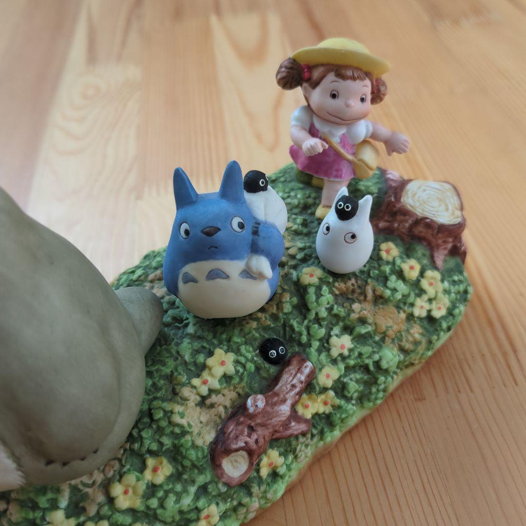 トトロとメイの陶器製置物 ジブリ　 オルゴール　さんぼ