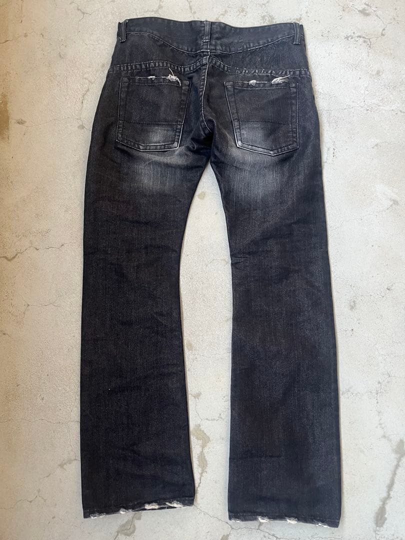 TroisO トロワゾ ブラックラメデニムパンツ