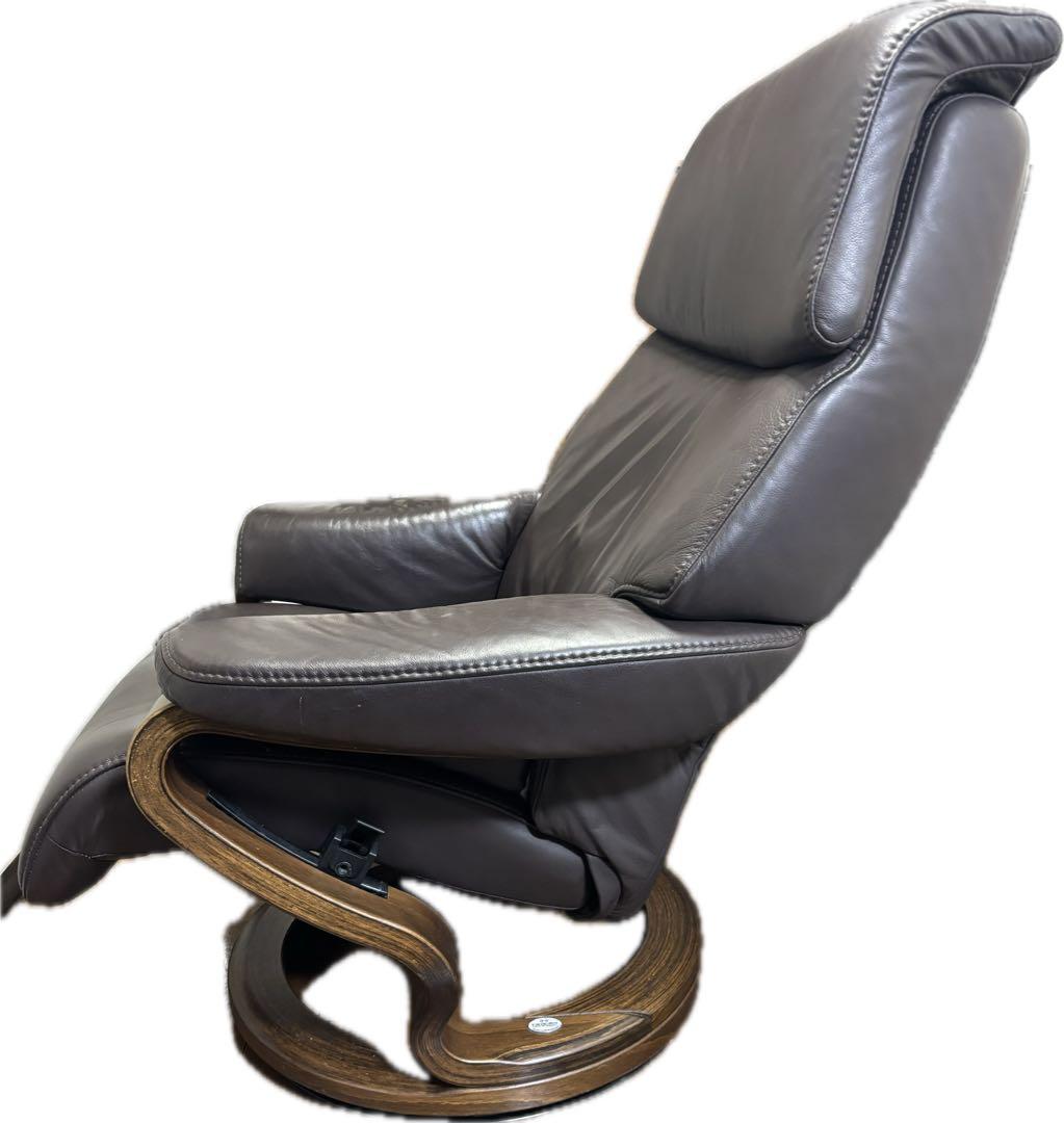 ヒモラ himolla リクライニングチェア ダークブラウン 茶色