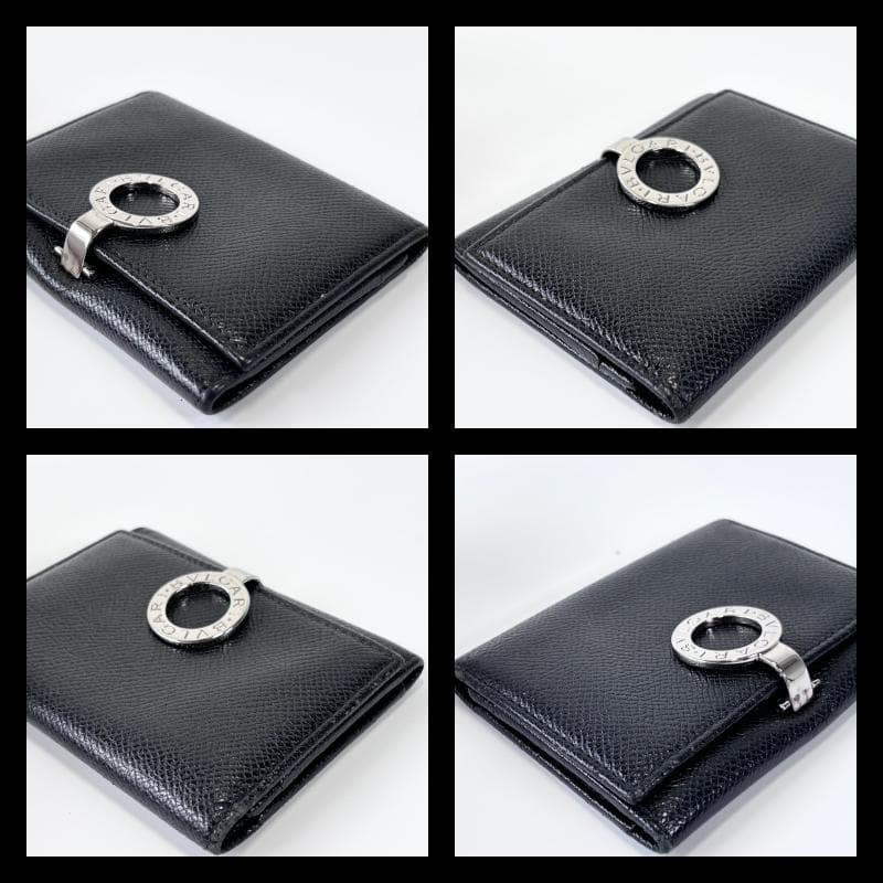 【美品】ブルガリ　カードケース　名刺入れ　レザー　ビーゼロワン　ブランド　リング