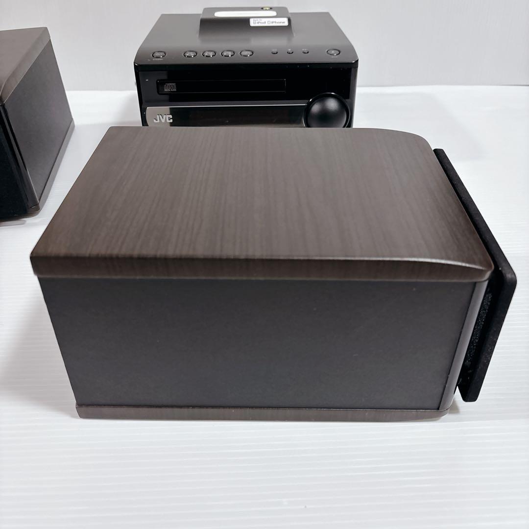 JVC ミニコンポ CDプレーヤー CA-EXS1-B ウッドコーン iPod
