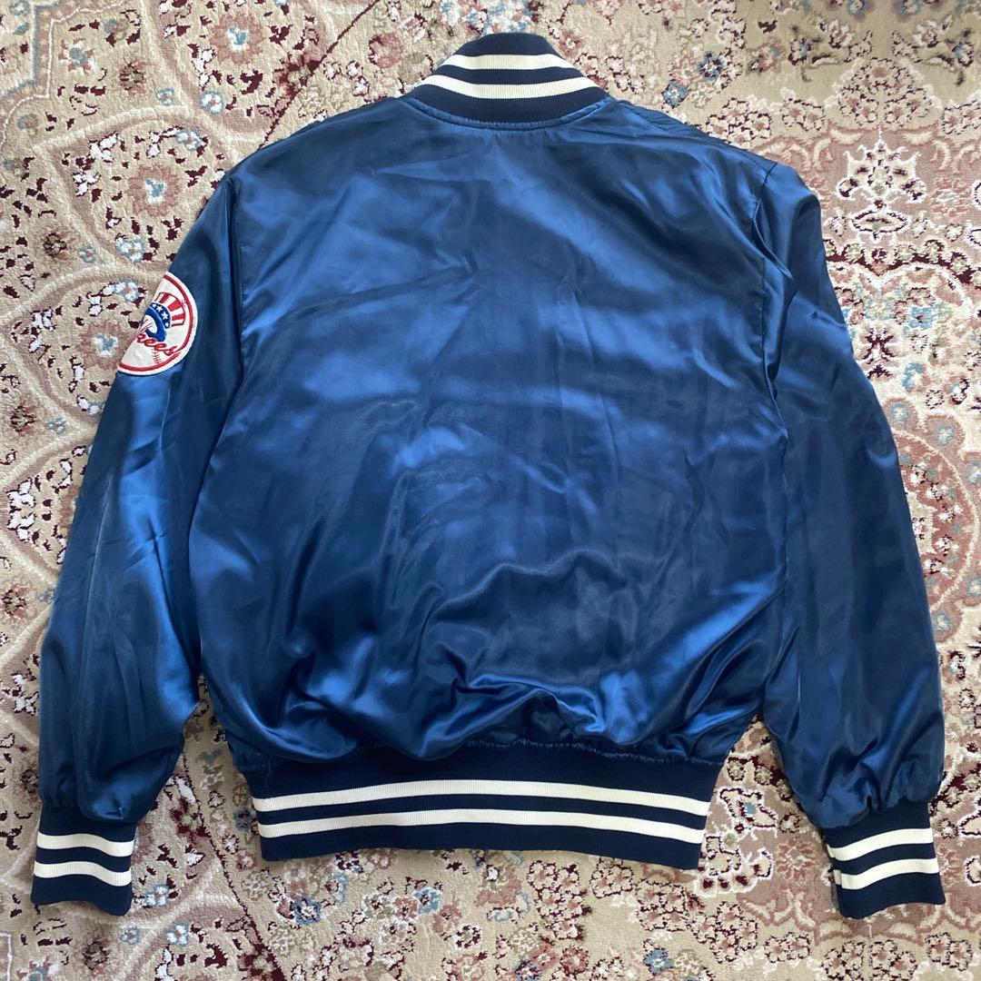 New York Yankees スタジャン ナイロンジャケット80s ネイビー