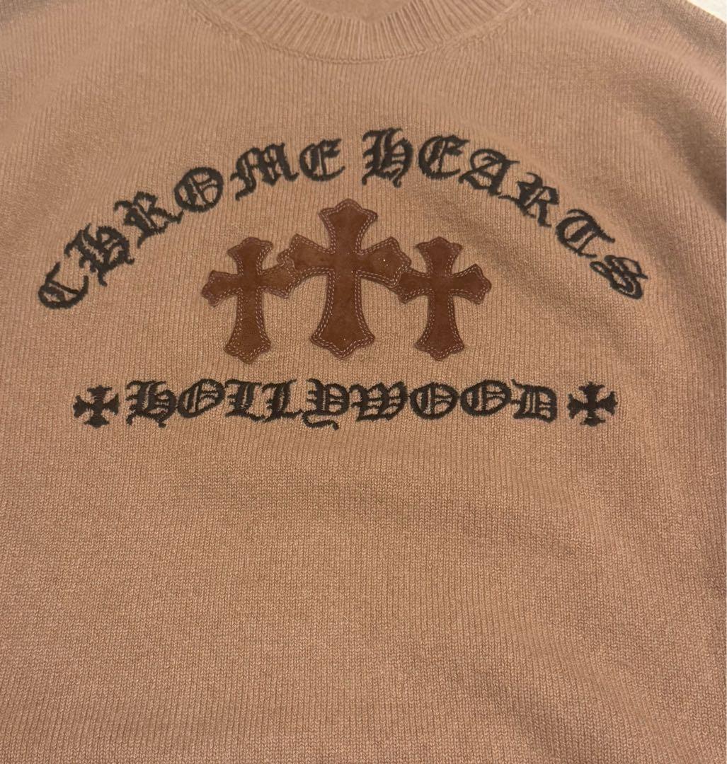 CHROME HEARTS（クロムハーツ）のベージュニットセーター、美品