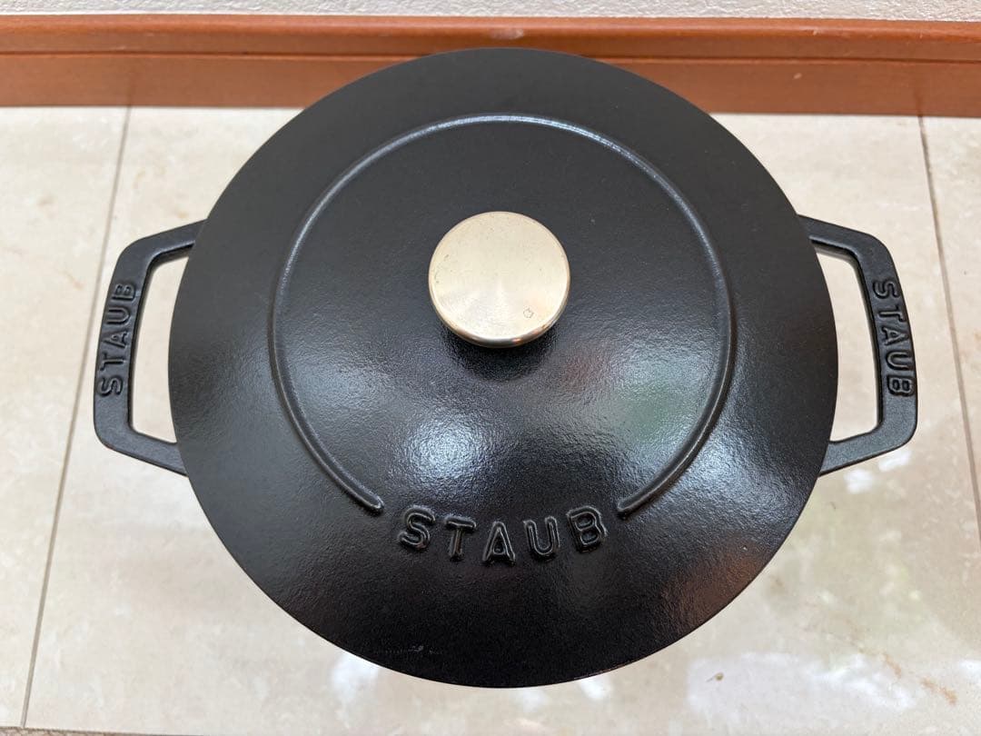 STAUB 鋳鉄製 ブラック ワナベ L 20cm