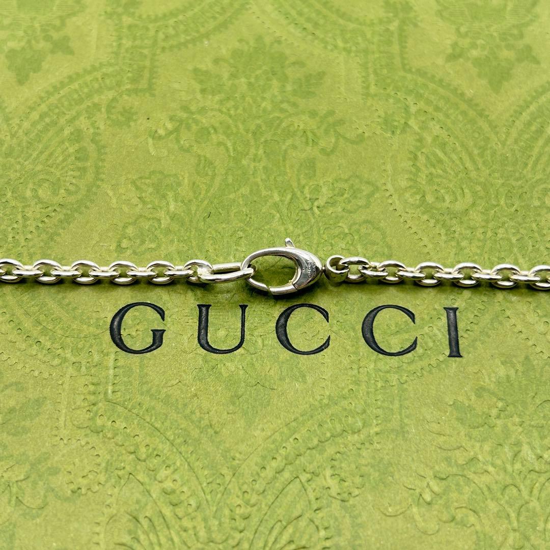 美品　グッチ　あずき　チェーン　ネックレス　シルバー　925 約50cm