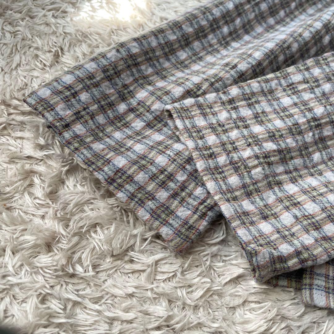 ヨーガンレール 美品 JURGAN LEHL 長袖シャツ ウール M チェック