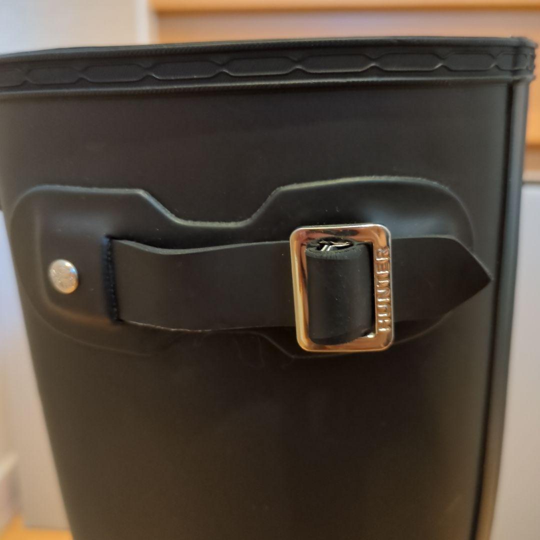 HUNTERオリジナルトールブーツレインブーツ２４センチブラックBLACK