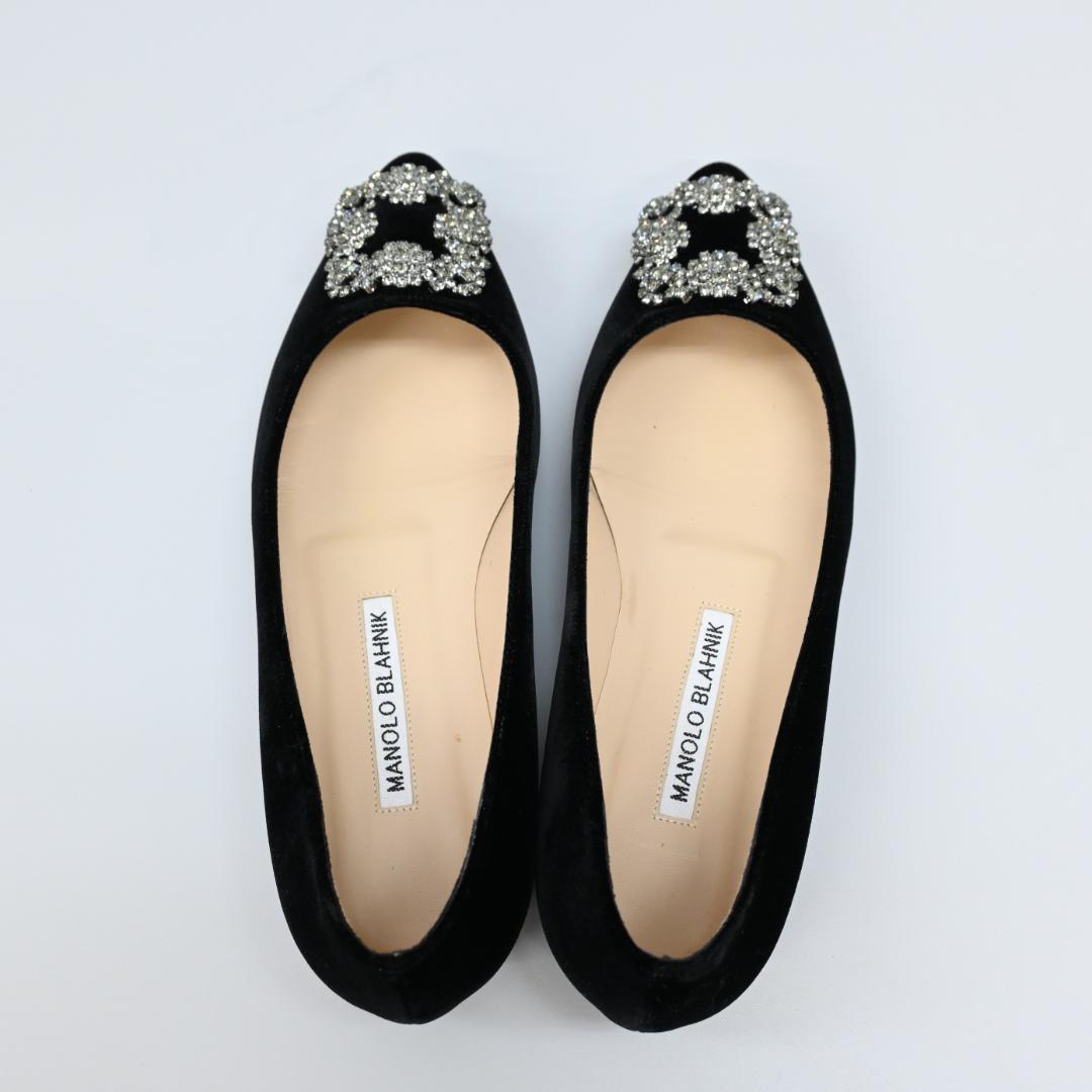 ■ □ 45769★マノロブラニク ハンギシ パンプス　フラットシューズ