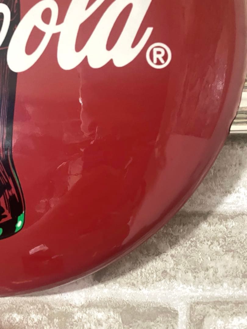 Coca Cola コカコーラ　看板 ボタン 丸型 羽根　アメリカン雑貨 壁掛け