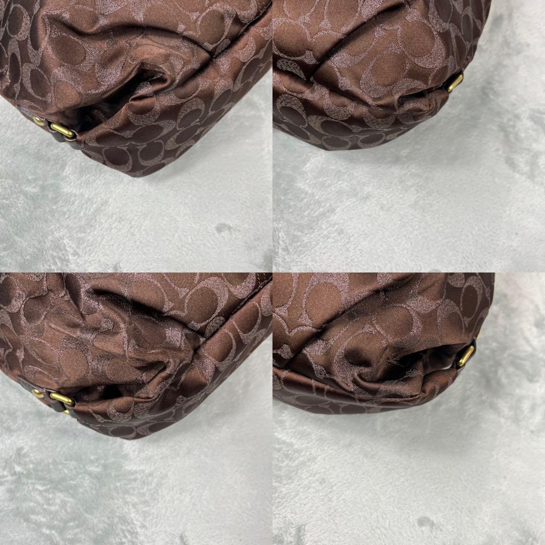 バッグ Coach 2way Hand Bag Brown Signature