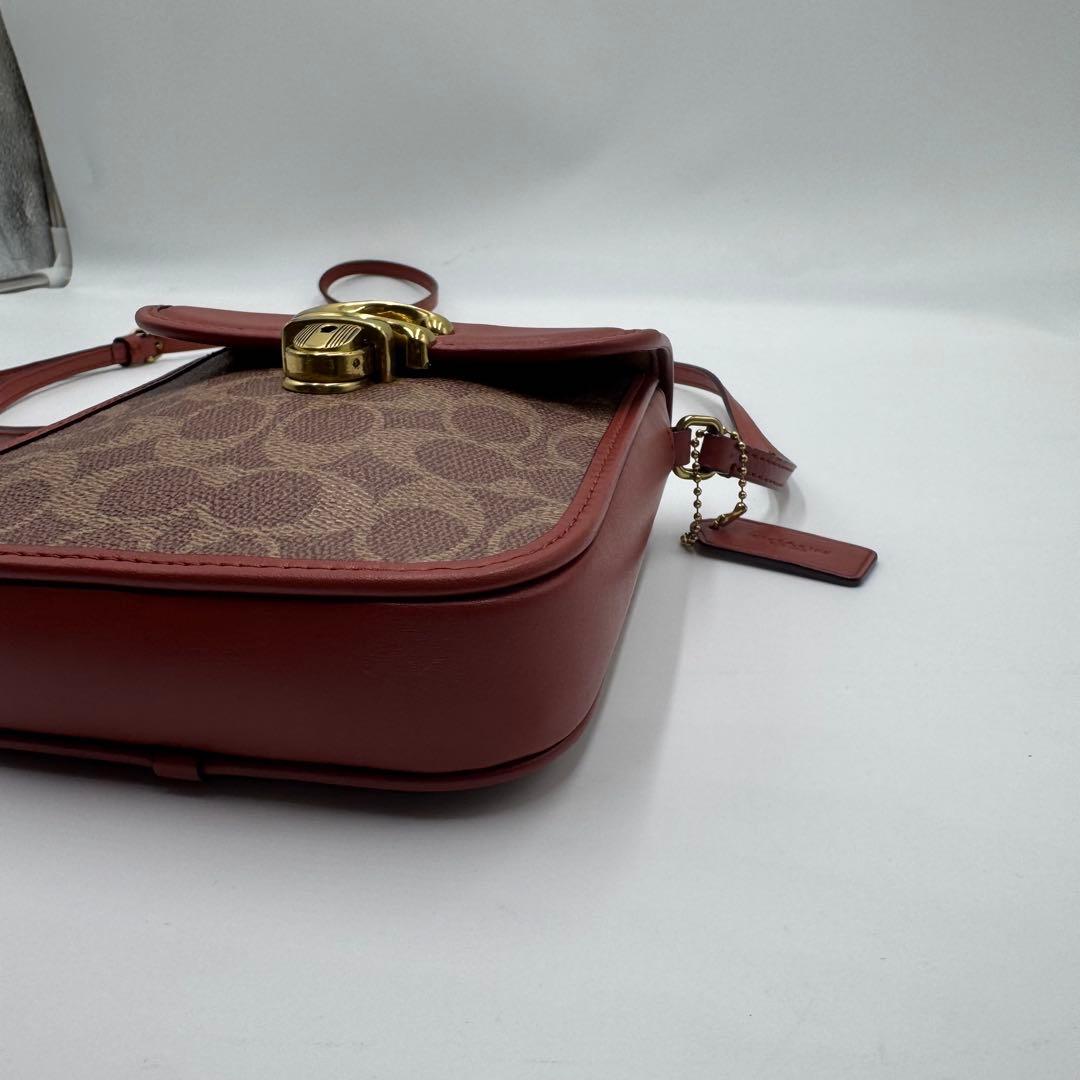 極美品✨ コーチ ショルダーバッグ トール ストゥディオ シグネチャー 茶色