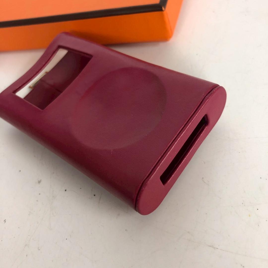 HERMÈS エルメス iPodケース レザーケース ボルドー系カラー 専用箱付