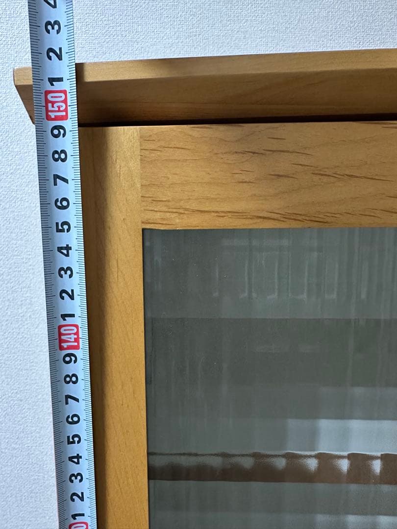 木製ガラス扉付き本棚 木製ラック　頼める便　ガラスキャビネット　おしゃれ